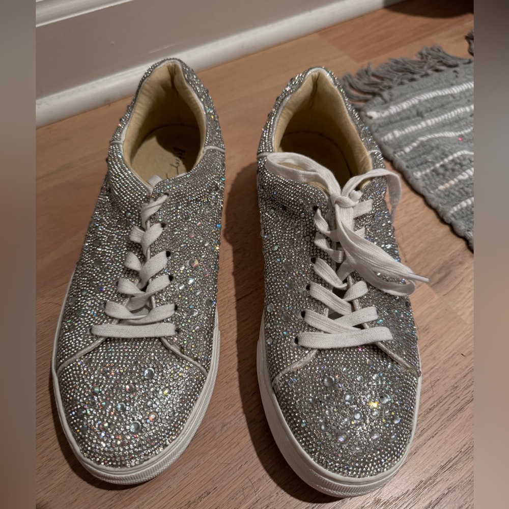 Betsey Johnson Sidny rhinestone sneakers, size 9.5